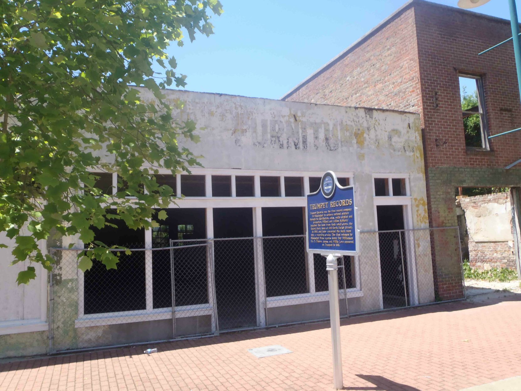 The former location of Trumpet Records, Farish Street, Jackson, Mississippi