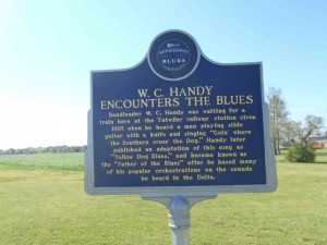 Mississippi Blues Trail marker, W.C. Handy Encounters The Blues, Tutwiler, Mississippi