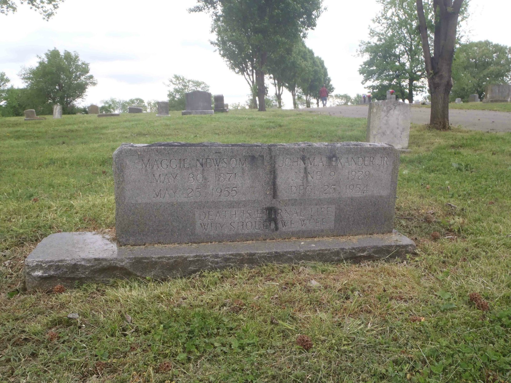 Johnny Ace (John M. Alexander) grave, New Park Cemetery, Memphis, Tennessee
