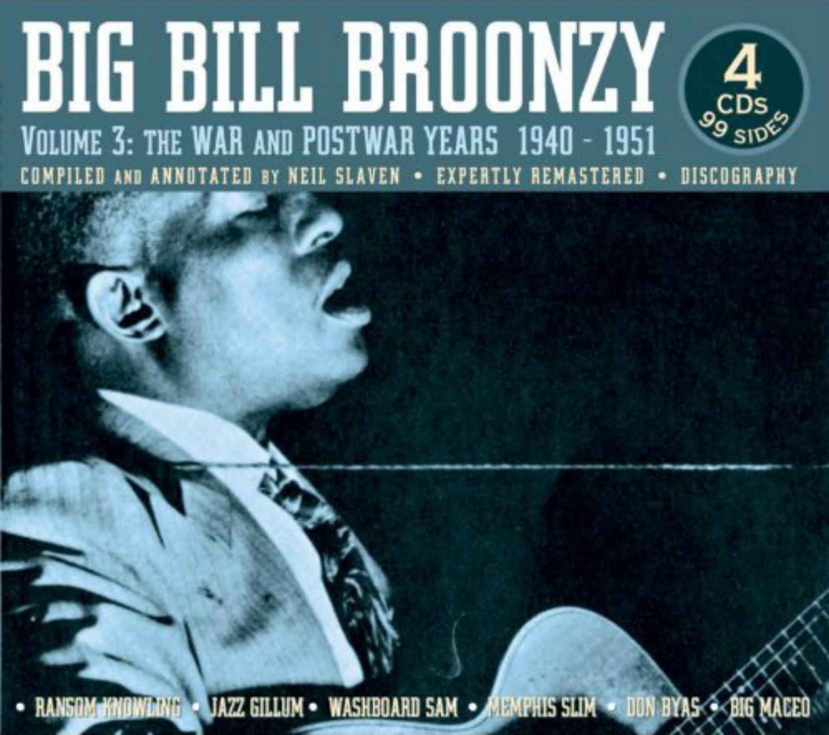CD cover. Big Bill Broonzy, Volume 3: The War and Postwar years 1940-51, on JSP Records