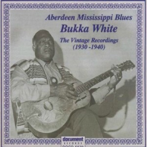 CD cover, Aberdeen Mississippi Blues, The Vintage Recordings 1930-1940 by Booker "Bukka" White, on Document Records