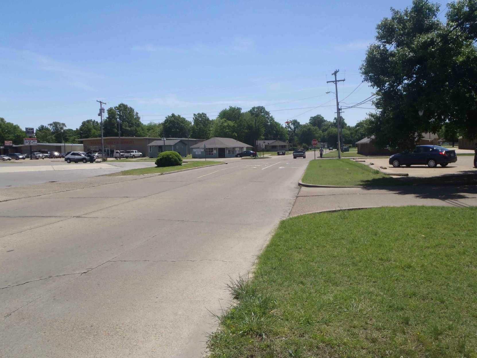 S. Chrisman Street, Cleveland, Bolivar County, Mississippi, viewed from the Mississippi Blues Trail marker commemorating Chrisman Street,