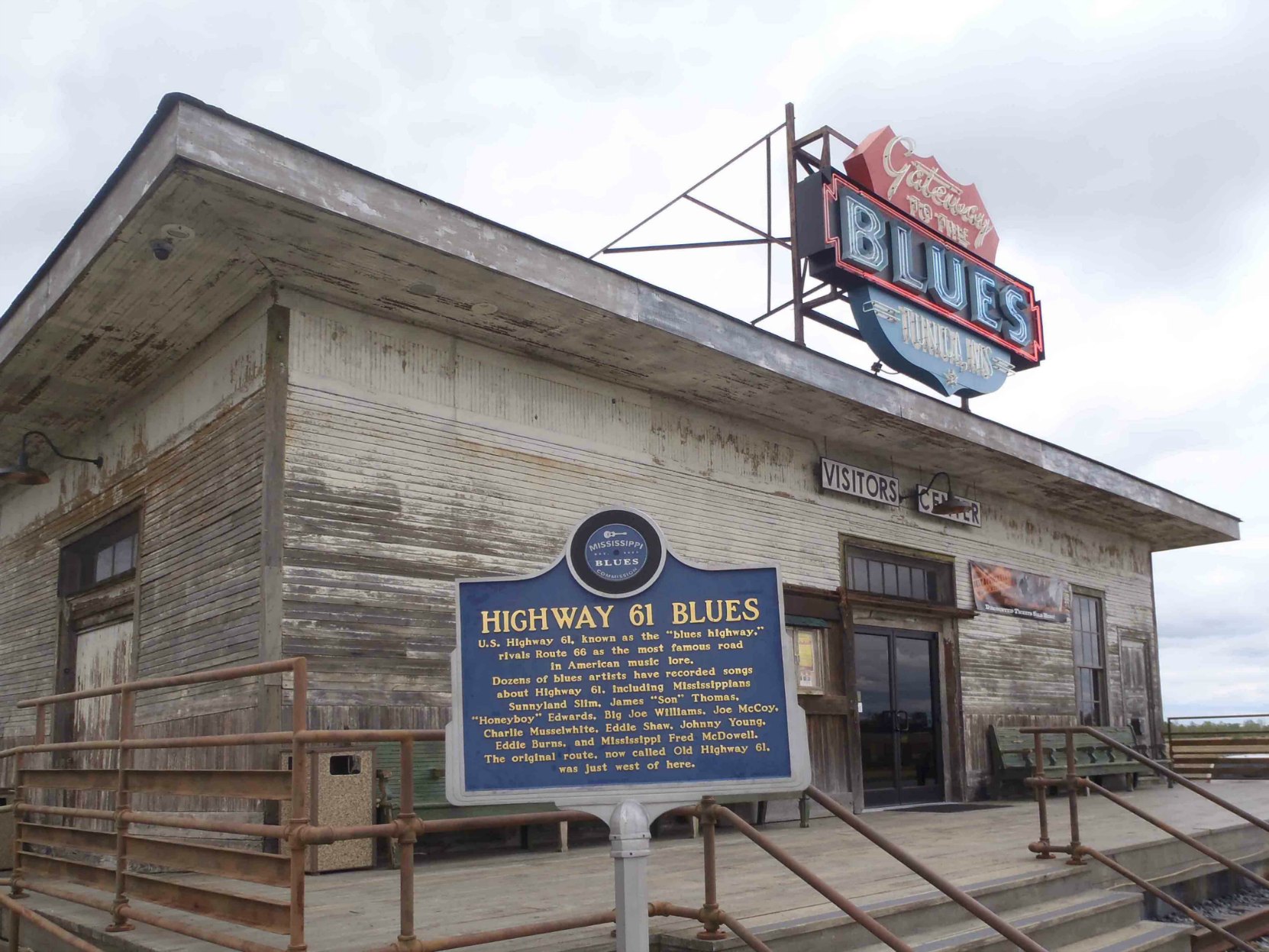 Mississippi Blues Trail marker for Highway 61 Blues, Tunica County, Mississippi