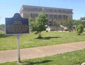 Mississippi Blues Trail marker for Denise Lasalle, Belzoni, Mississippi