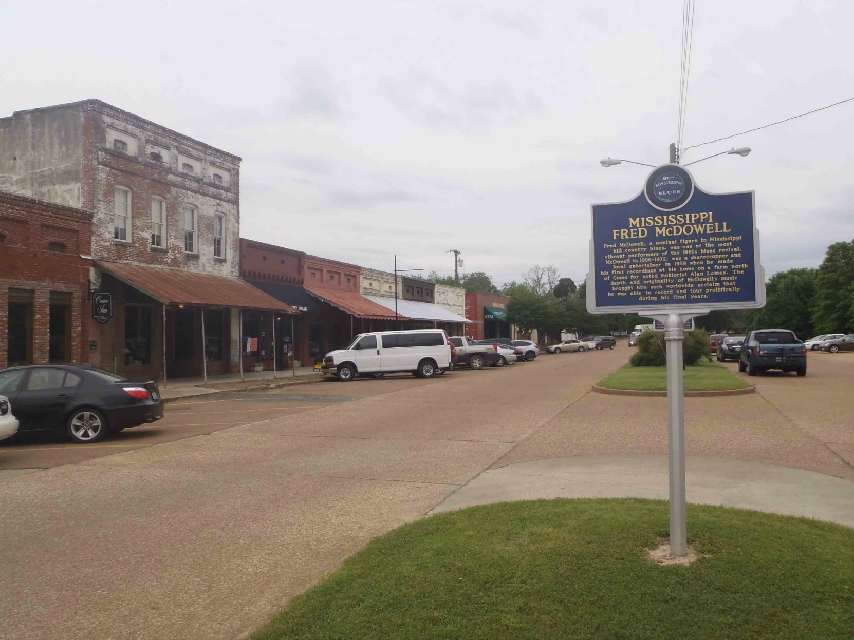 Mississippi Blues Trail marker for Mississippi Fred McDowell, Como, Panola County, Mississippi