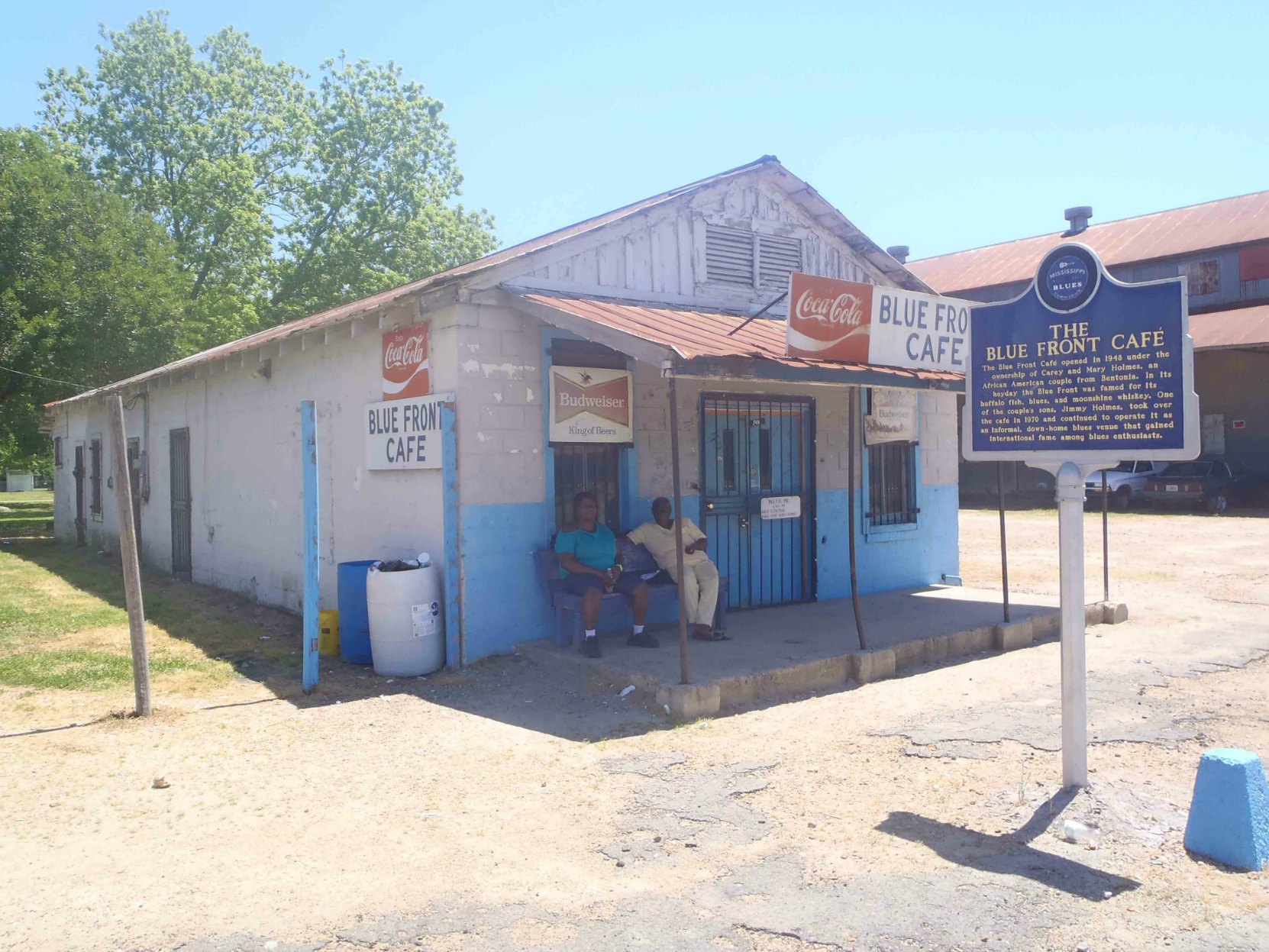 The Blue Front Cafe in Bentonia, Yazoo County, Mississippi. Operated by Jimmy Holmes.