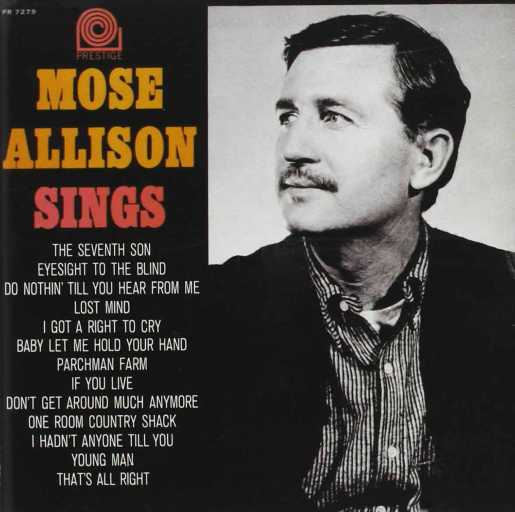 CD cover, Moses Allison Sings by Moses Allison, on Prestige Records