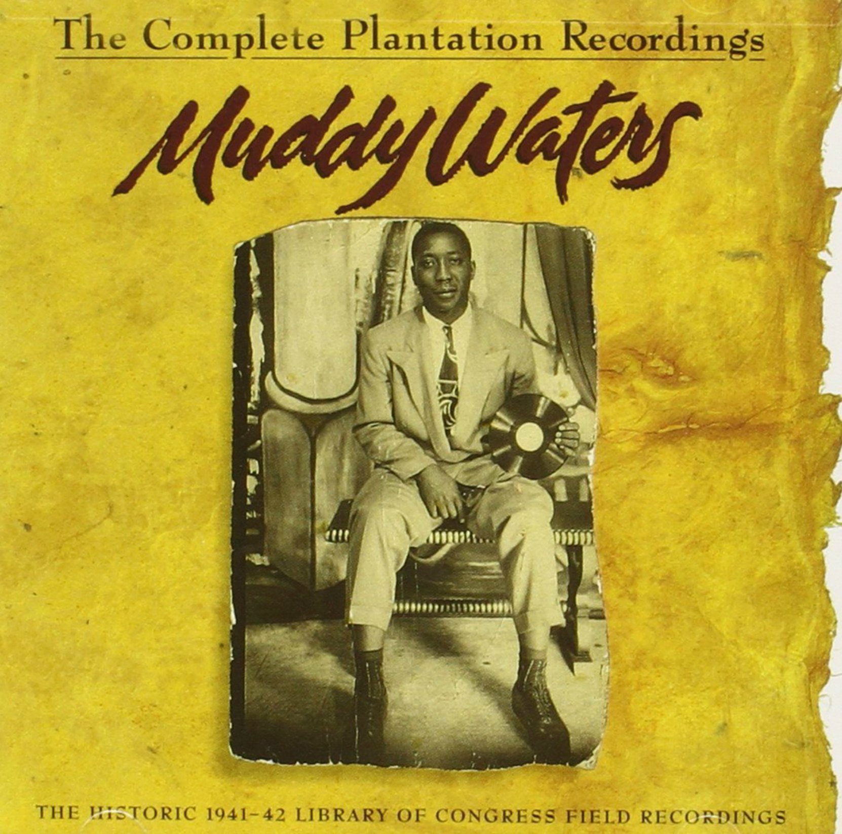CD cover, Muddy Waters - The Complete Plantation Recordings contains all the Muddy Waters sides recorded by Alan Lomax at Stovall Farms in 1941-42.