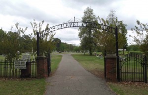 Hinds Chapel Methodist Church cemetery. Former Johnny Burnette Trio guitarist Paul Burlison is buried in this cemetery behind the church.