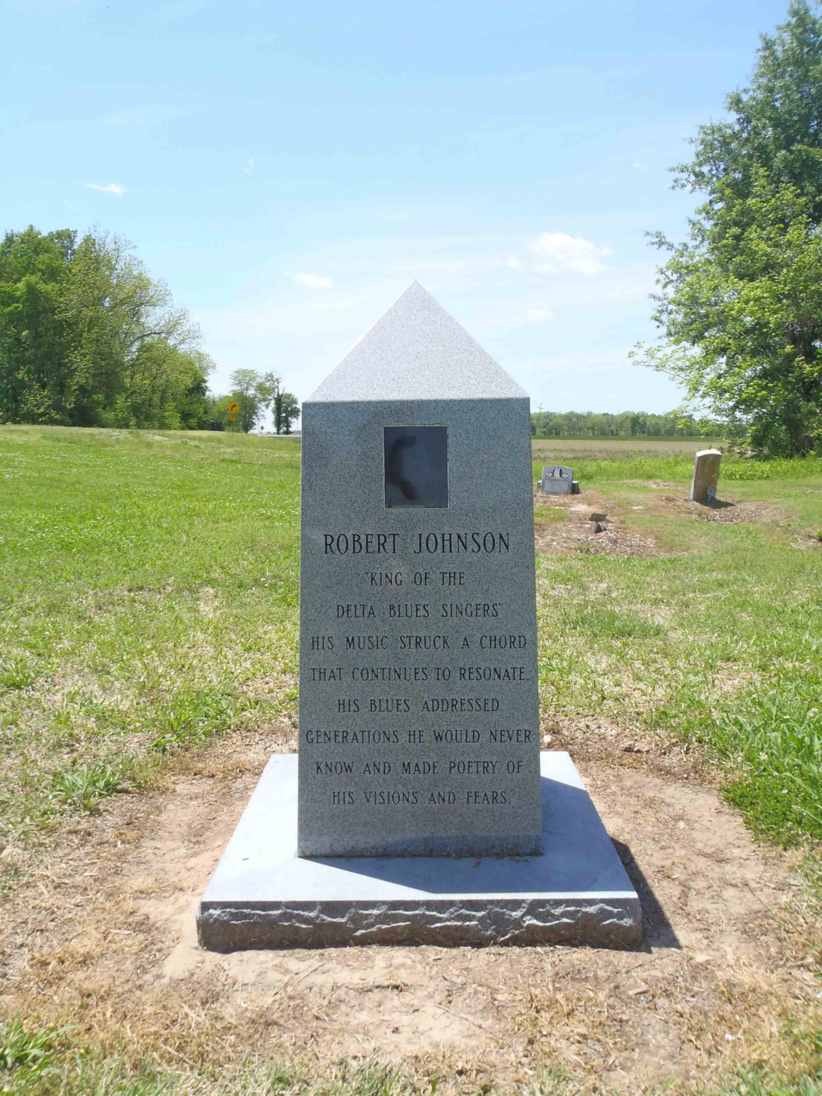 Reputed Robert Johnson grave, Mt. Zion Missionary Baptist Church cemetery, Morgan City, Leflore County, Mississippi