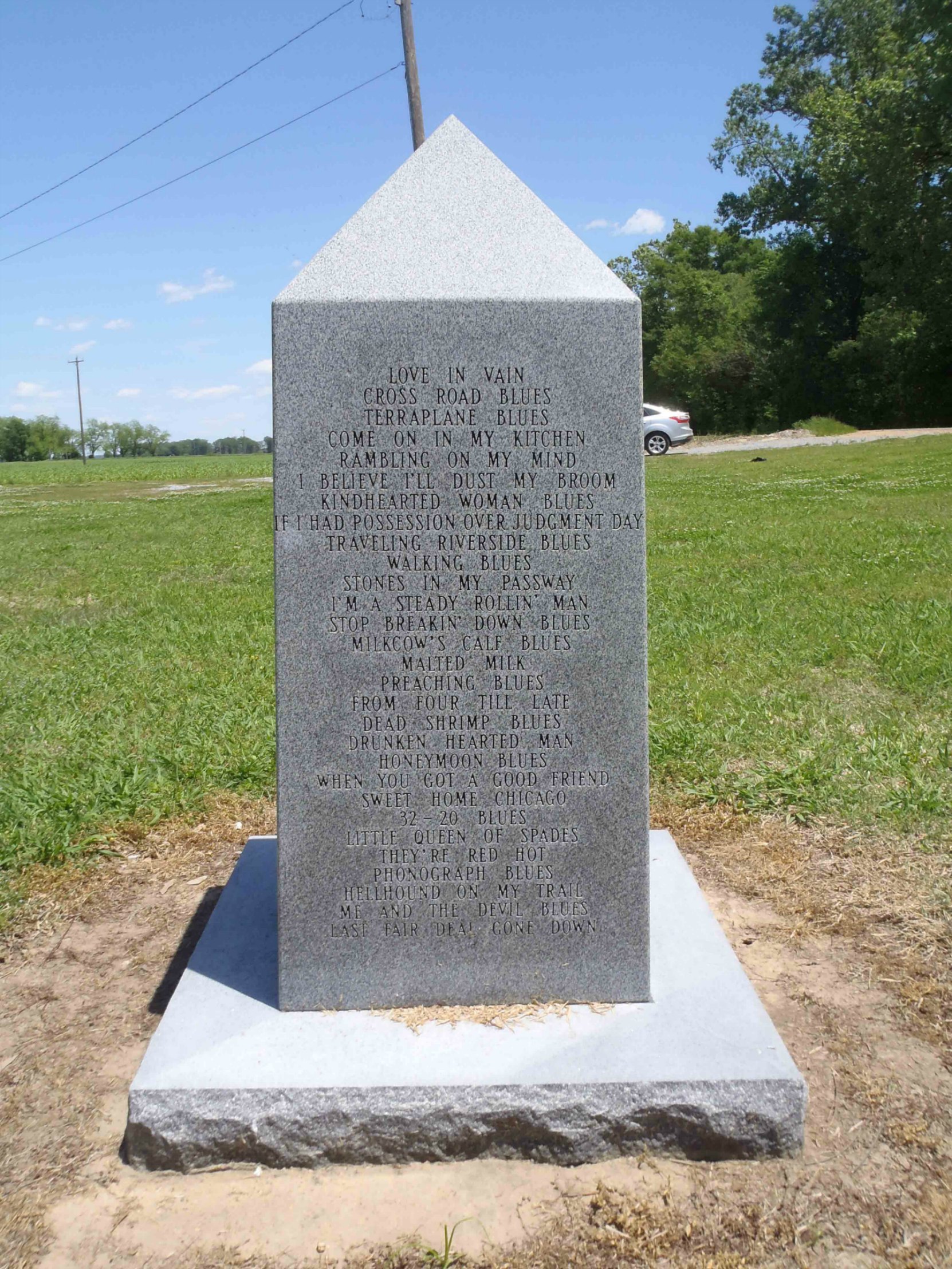 Reputed Robert Johnson grave, Mt. Zion Missionary Baptist Church cemetery, Morgan City, Leflore County, Mississippi