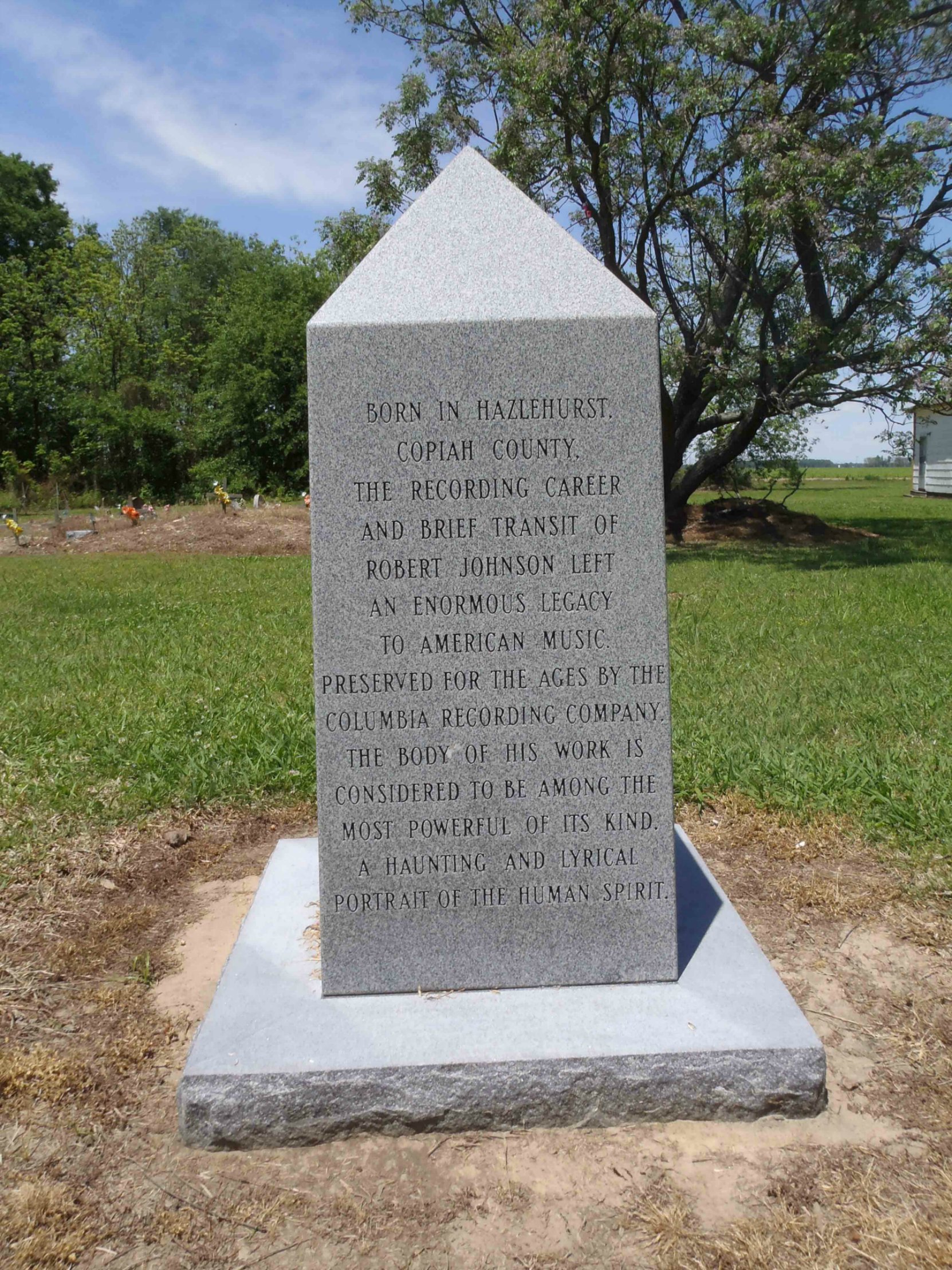 Reputed Robert Johnson grave, Mt. Zion Missionary Baptist Church cemetery, Morgan City, Leflore County, Mississippi