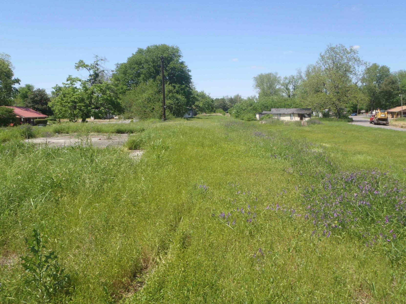 The site of Rosedale's former train station, now the location of the Mississippi Blues Trail's Rosedale marker