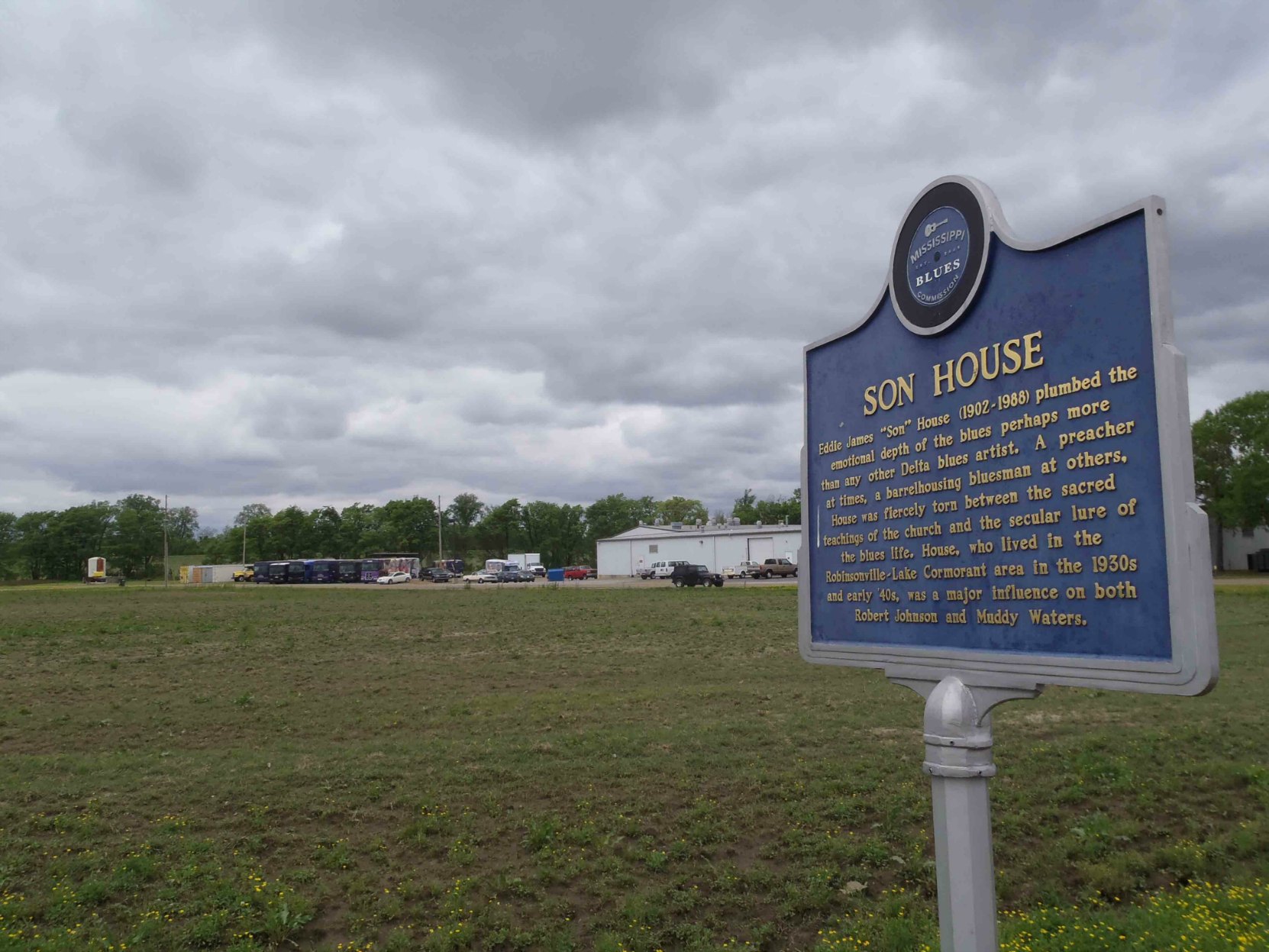 Mississippi Blues Trail marker for Son House, Lake Cormorant, Tunica County, Mississippi