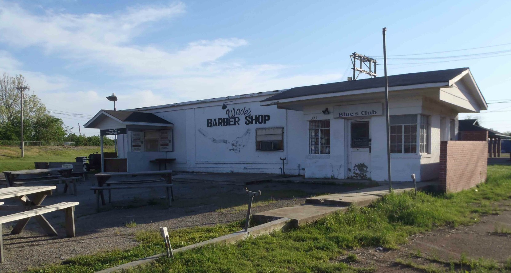 Wade Walton's Barber Shop, Clarksdale, Mississippi.