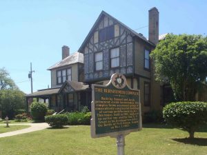 Mississippi Department of Archives & History marker for the Bernheimer Complex, outside Bernheimer House, Port Gibson, Mississippi