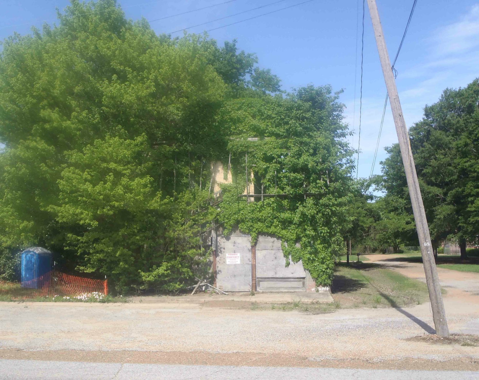 The ruins of Bryant's Grocery, Money, Leflore County, Mississippi. This was once the front of the building.