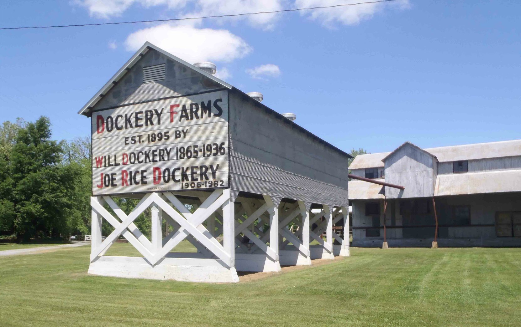 The Dockery Farms entrance sign, Highway 8, Sunflower County, Mississippi