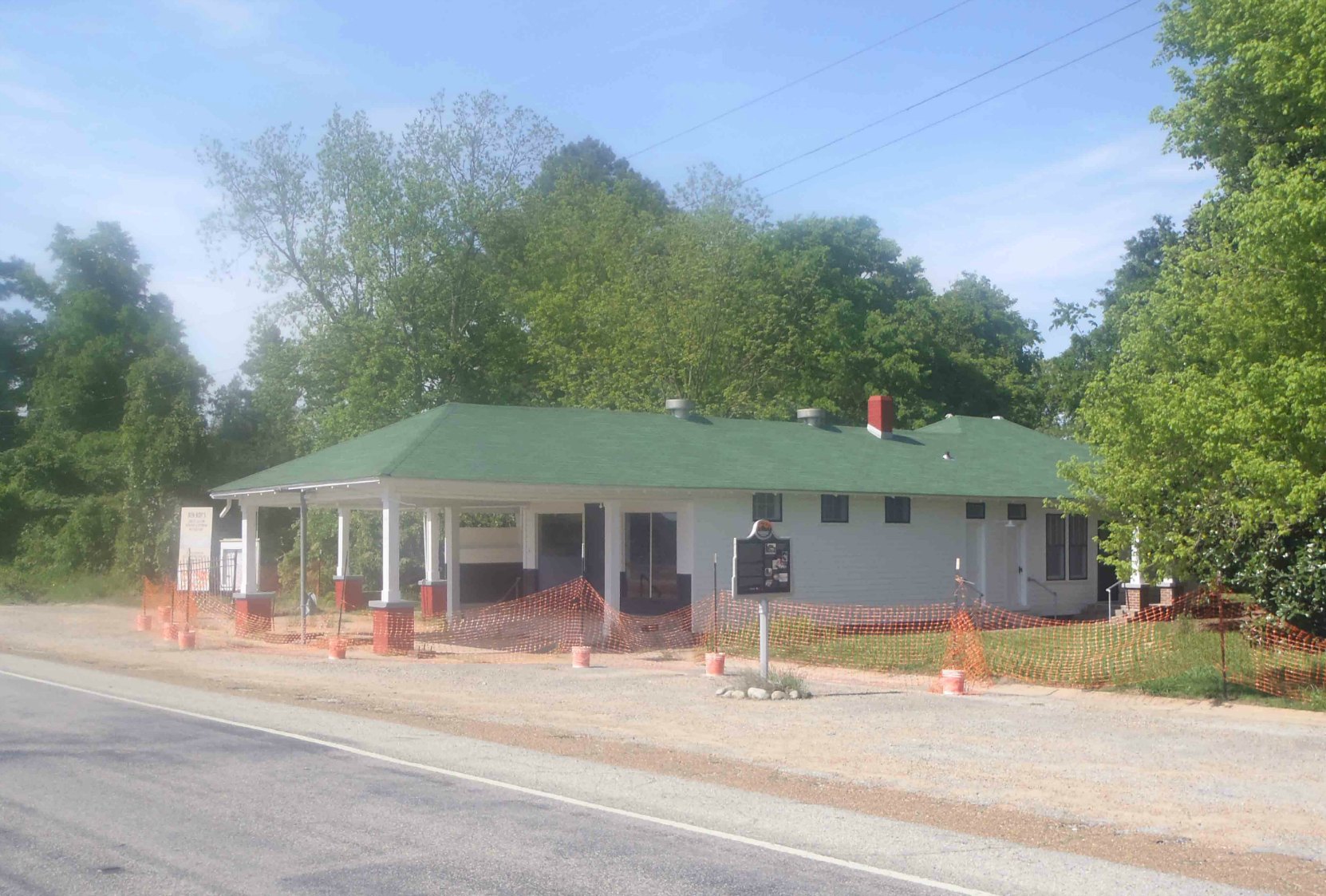 This Gas Station in Money, Mississippi - adjacent to the ruins of Bryant's Grocery - is being restored as a Heritage Building