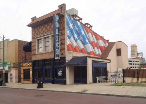 Memphis Police Station on Beale Street. This building was once the Monarch Club, run by Big Jim Kinane, the inspiration of Robert Wilkins' 1935 recording Old Jim Canaan's