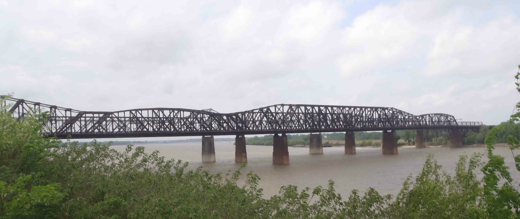 The Mississippi Bridge from Chuck Berry's 1958 hit, Memphis, Tennessee. "Her home is on the south side, high upon a ridge, Just a half a mile from the Mississippi Bridge