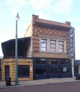 Memphis Police Station on Beale Street. This building was once the Monarch Club, run by Big Jim Kinane, the inspiration of Robert Wilkins' 1935 recording Old Jim Canaan's