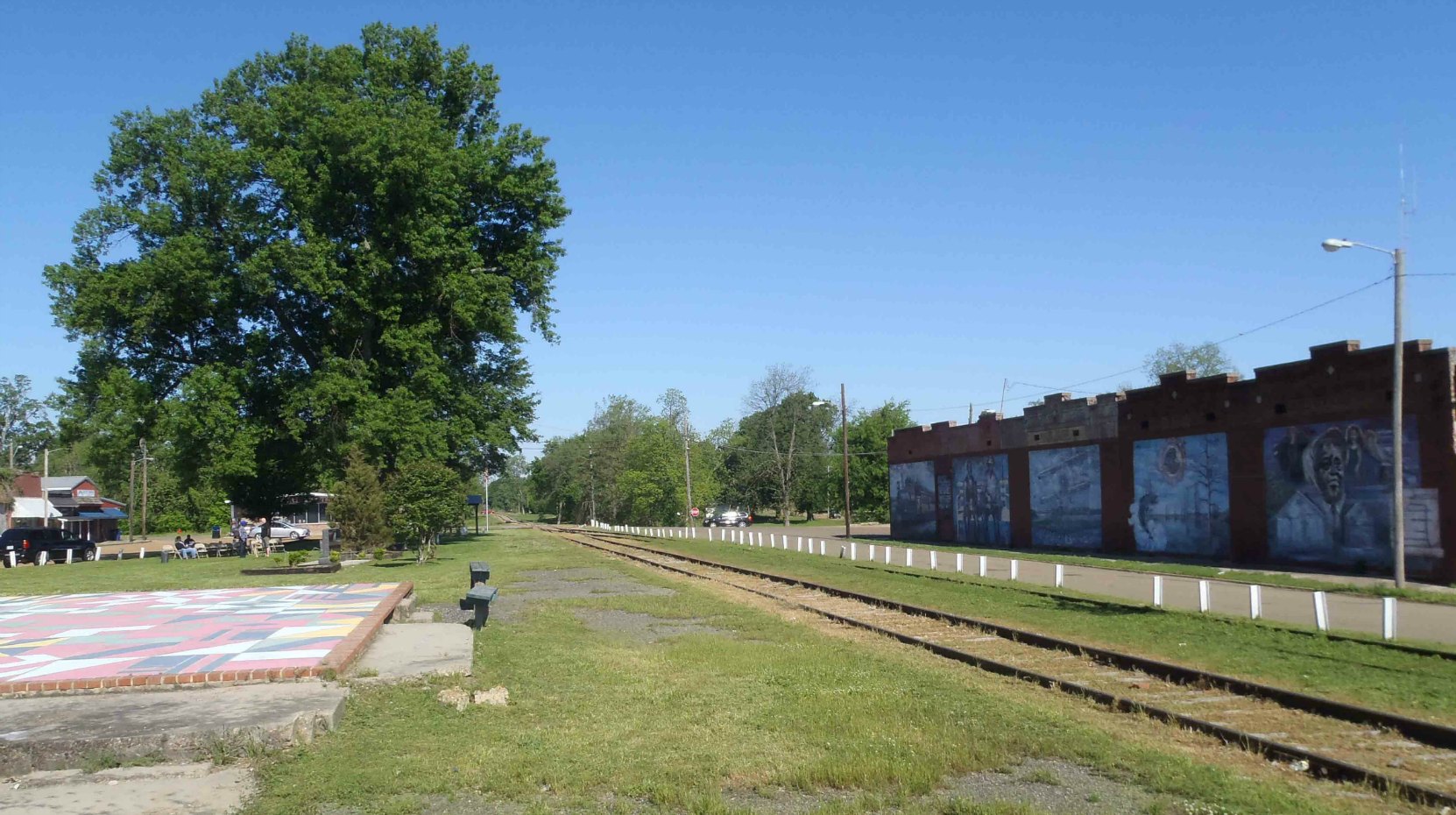 The remains of the former Tutwiler train station where W.C. Handy encountered the blues, Tutwiler, Mississippi