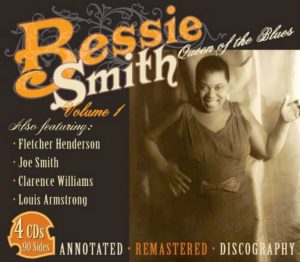 CD cover, Bessie Smith - Queen of the Blues, Volume 1, on JSP Records.