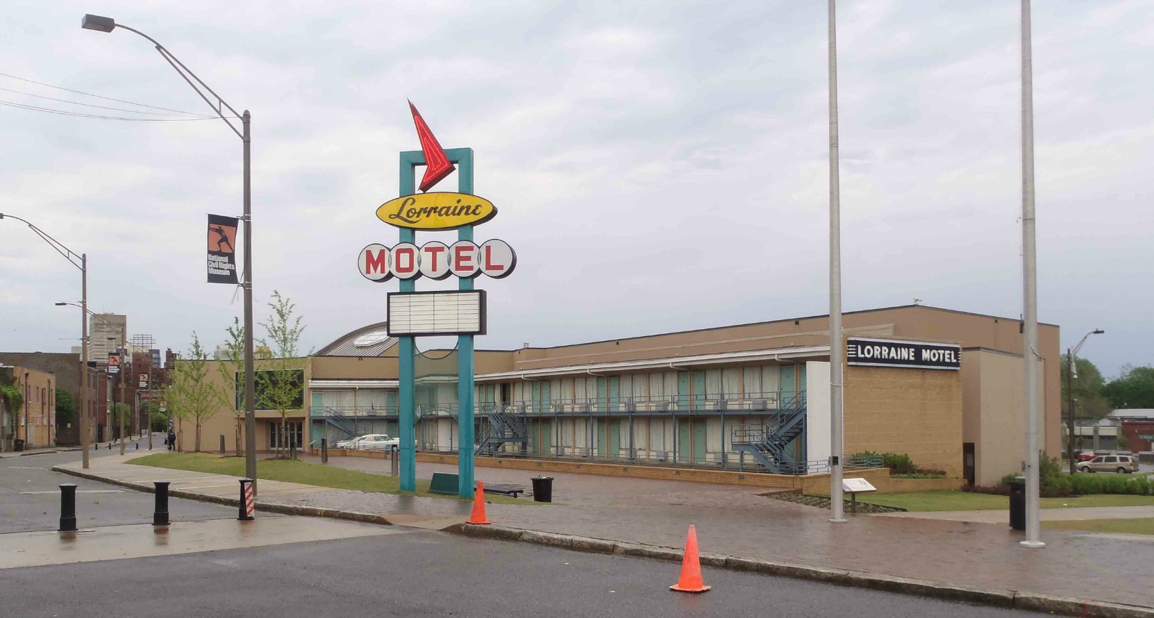 The facade of the Lorraine Motel where Dr. Martin Luther King Jr. was shot. The Lorraine Motel is now part of the National Civil Rights Museum.