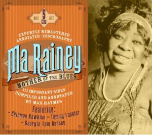 CD cover, Ma Rainey - Mother of the Blues, on JSP Records.