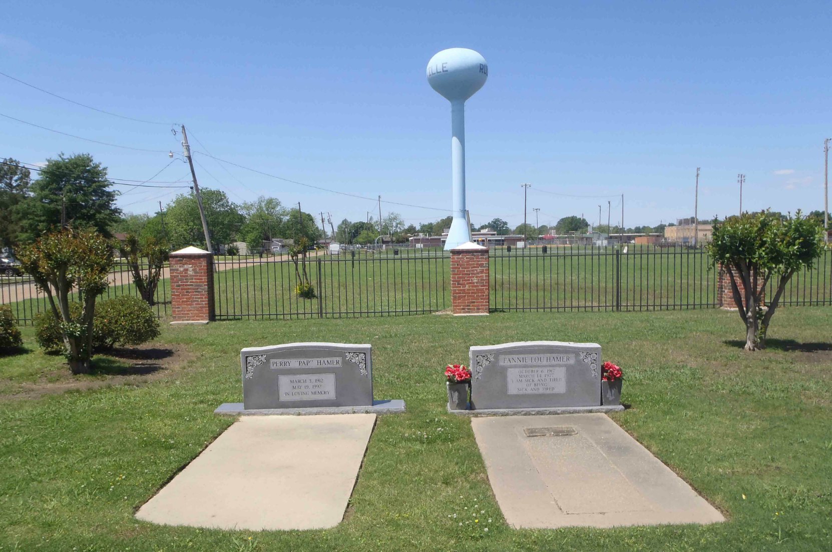 Fanny Lou Hamer's grave, Fanny Lou Hamer Memorial Garden, Ruleville, Mississippi