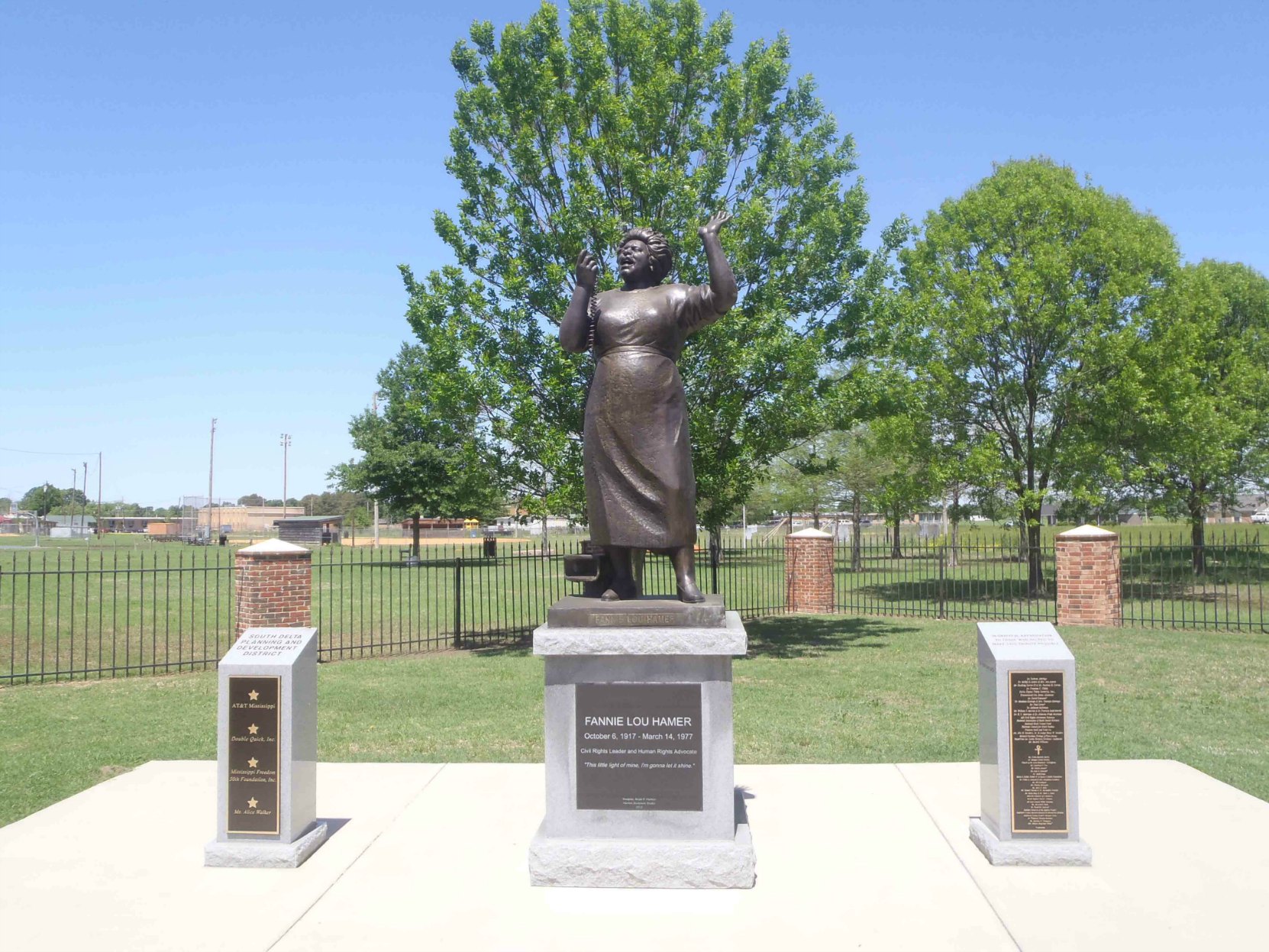 Fanny Lou Hamer statue, Fanny Lou Hamer Memorial Garden, Ruleville, Mississippi