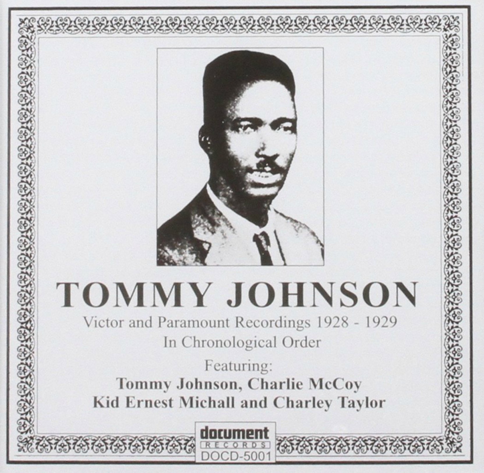 CD cover, Tommy Johnson Complete Recordings, on Document Records