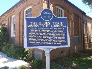 Mississippi Blues Trail marker, The Blues Trail: Mississippi To Louisiana, Ferriday, Louisiana