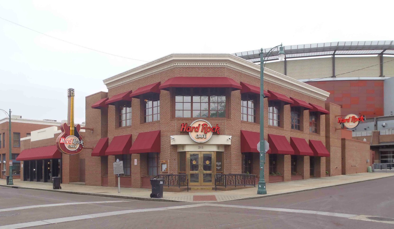 The Hard Rock Cafe on Beale Street, Memphis stands on the former site of Pee Wee Saloon, mentioned in W.C. Handy's autobiography, father of the Blues.