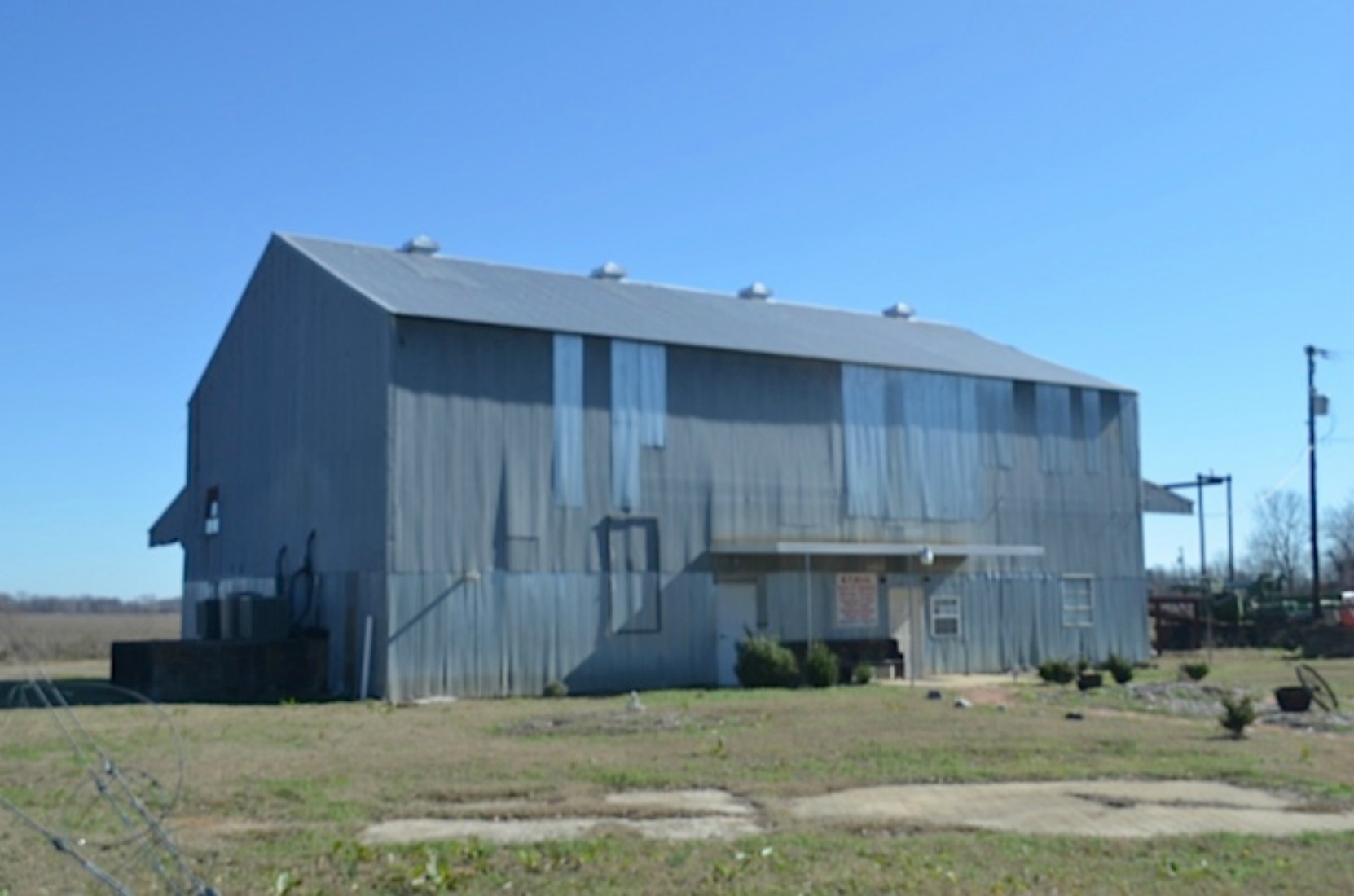 Glendora Gin building, now the site of the Emmett Till Historic Intrepid Centre, near the site of the former house of J.W. Milam, one of the two men who murdered Emmett Till in August 1955, Glendora, Mississippi (courtesy of Keith Petersen)