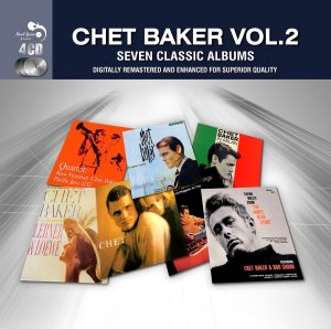 CD cover, Chet Baker Volume 2, Seven Classic Albums, a 4 CD set released on the Real Gone Music Company label.